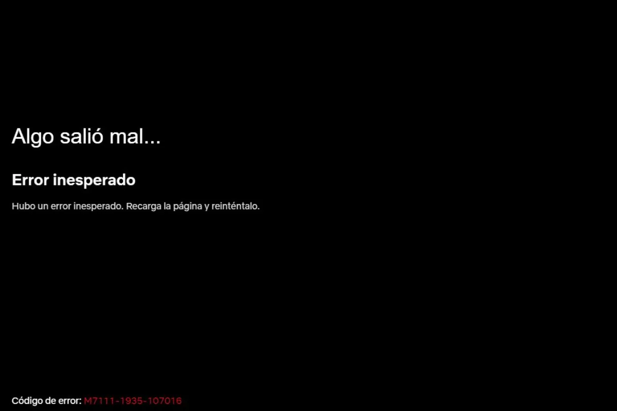 Falla Netflix