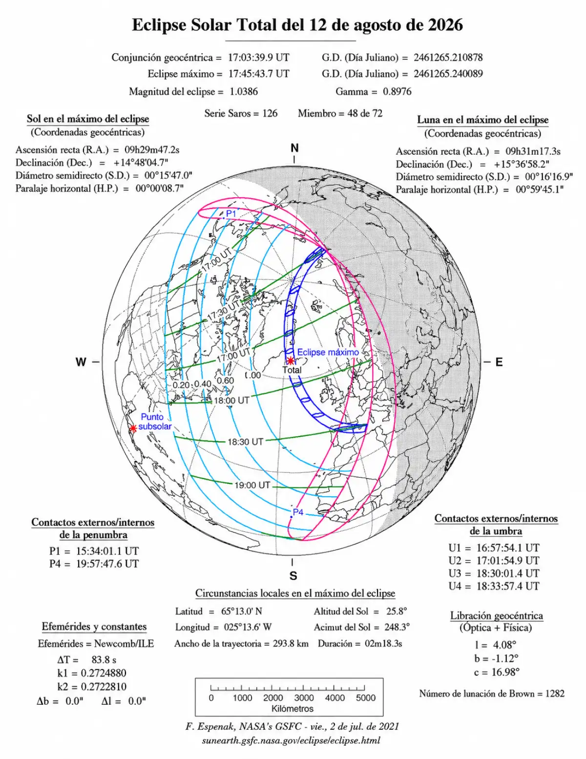 ¿El eclipse solar total de agosto será visible en México? Trayectoria ...