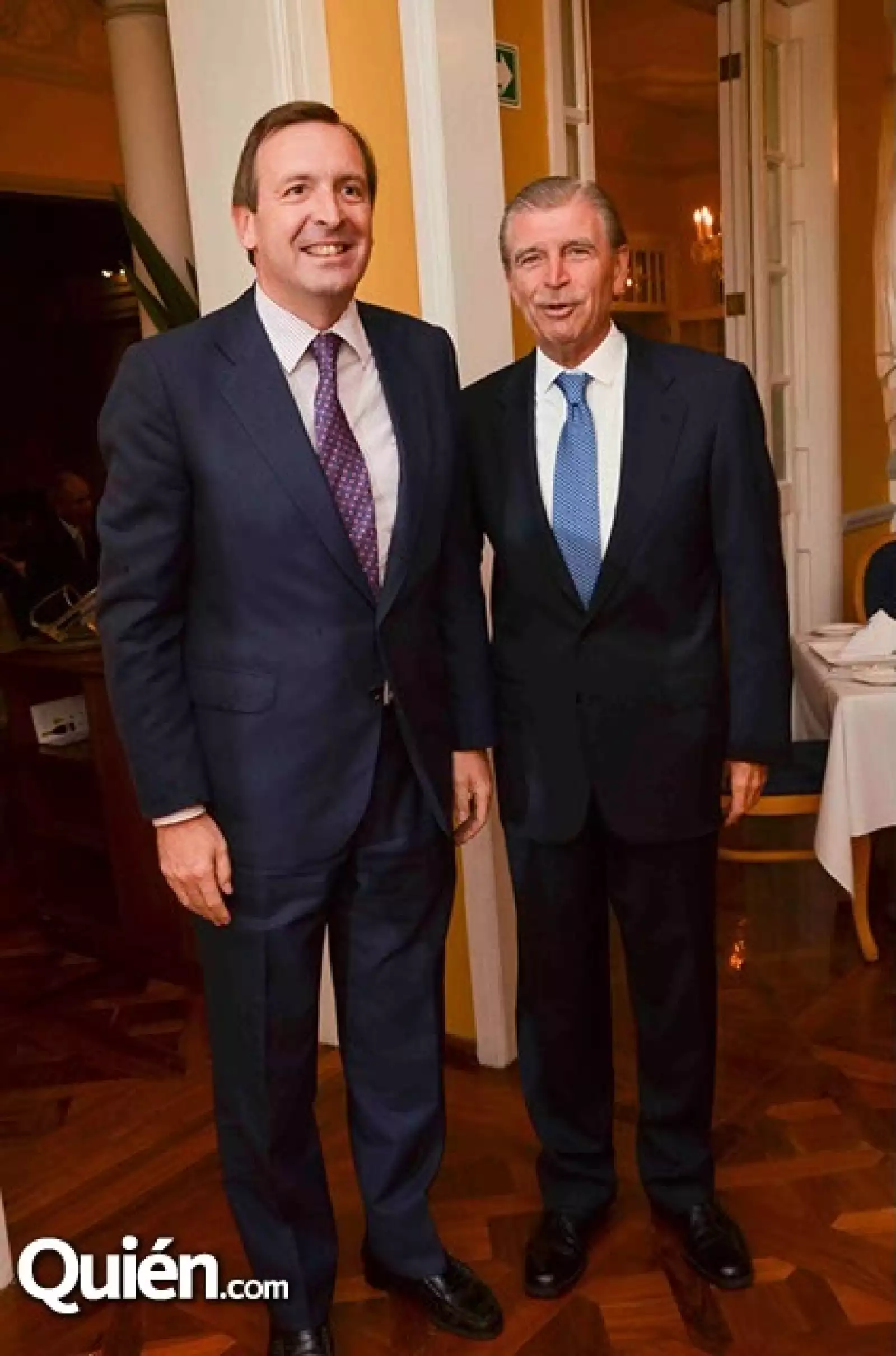 El Embajador de España Luis Fernández Cid con el anfitrión de la comida Luis Gálvez.