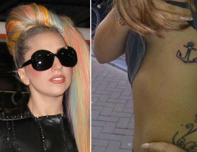 Lady Gaga publicó una imagene en su página de internet de su nuevo tattoo.