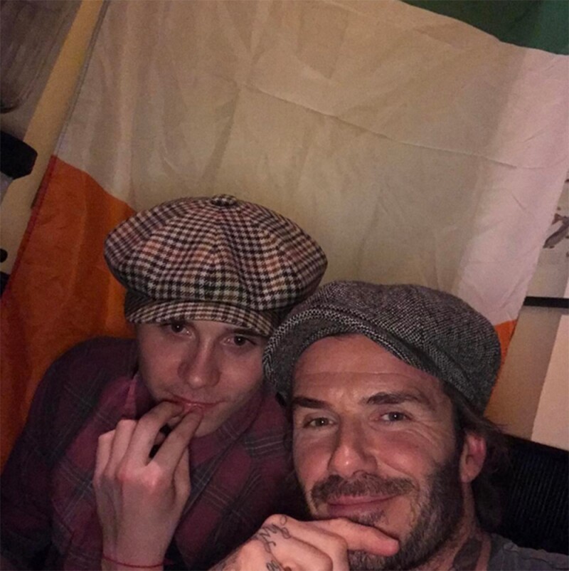 Brooklyn y David Beckham