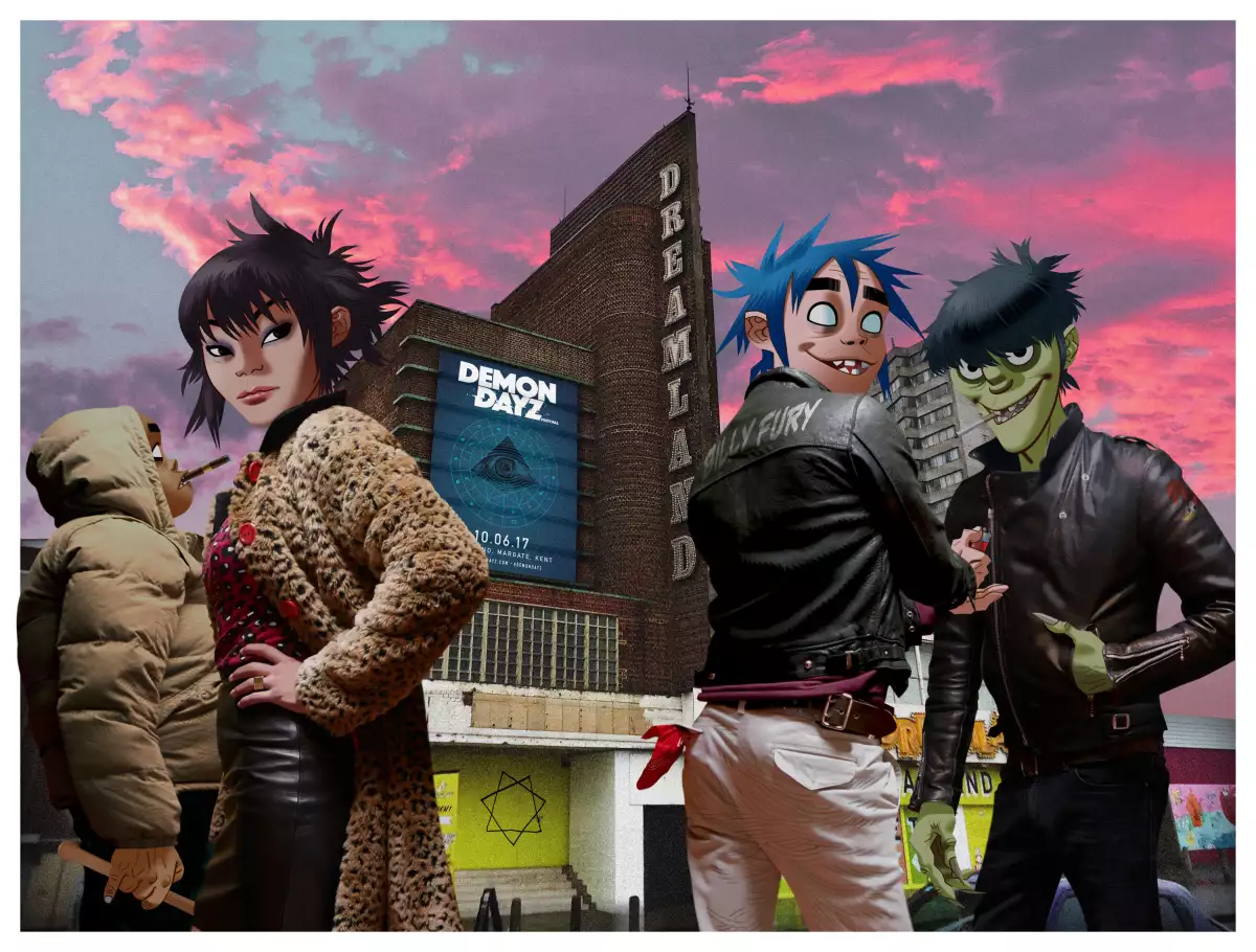 Gorillaz llega nuevamente a México en 2022 (Imagen del Press kit de Gorillaz en Warner Music, de J.C. Hewlett)