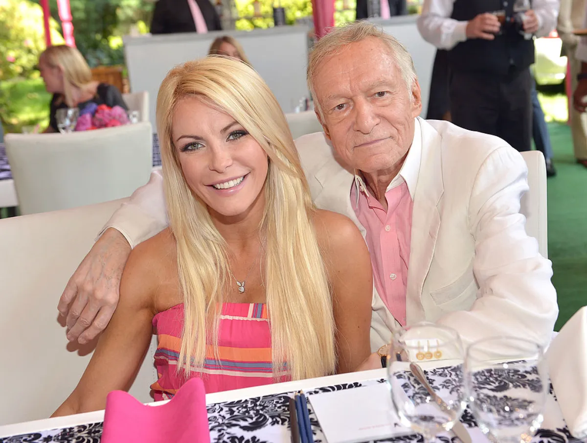 Crystal Harris y Hugh Hefner