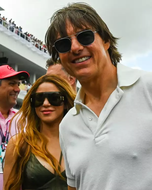 Shakira y Tom Cruise en el Gran Premio de Miami de 2023