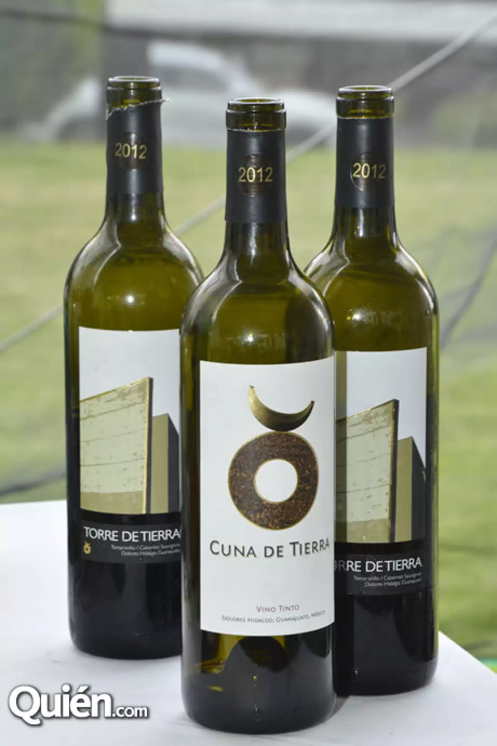 Las botellas de vino de la región ( Bodegas Cuna de Piedra) que se degustaron en esta comida