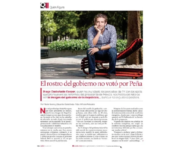 Diego Castañeda Cooper la imagen del gobierno de la República.
