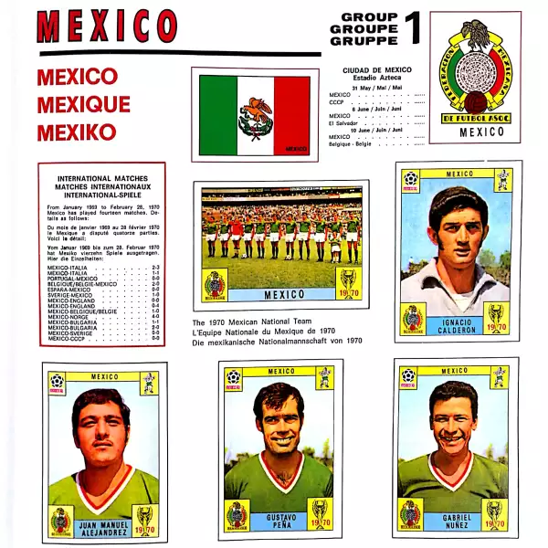 México 1970 álbum Mundial