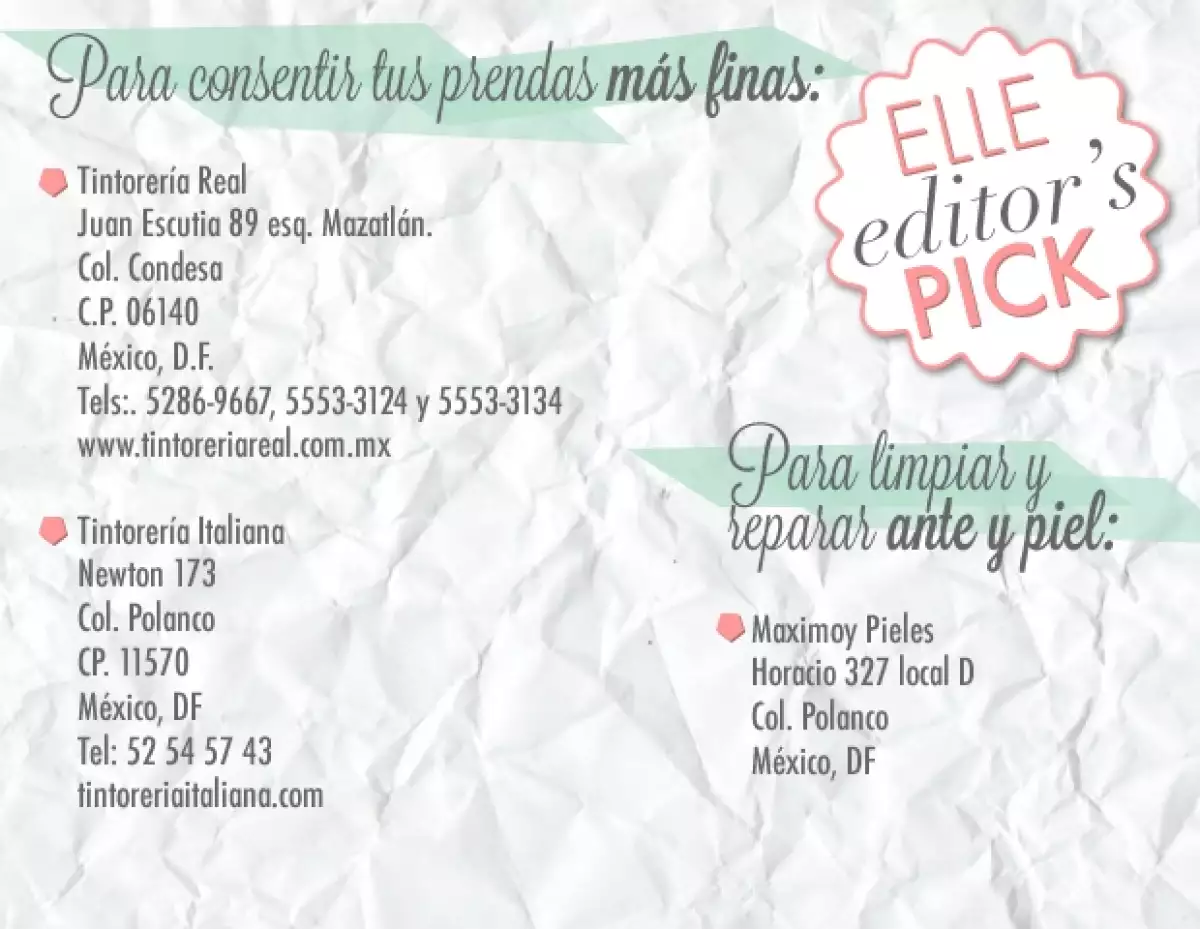 Las especialistas en moda de la revista ELLE nos revelan sus secretos para mantener sus prendas en excelente estado.