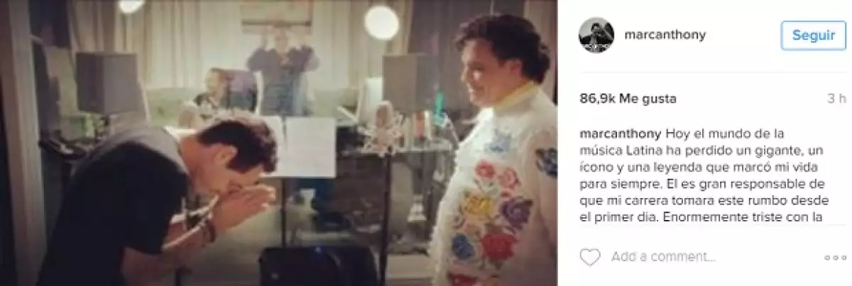 Antes de su concierto, Marc publicó este mensaje.