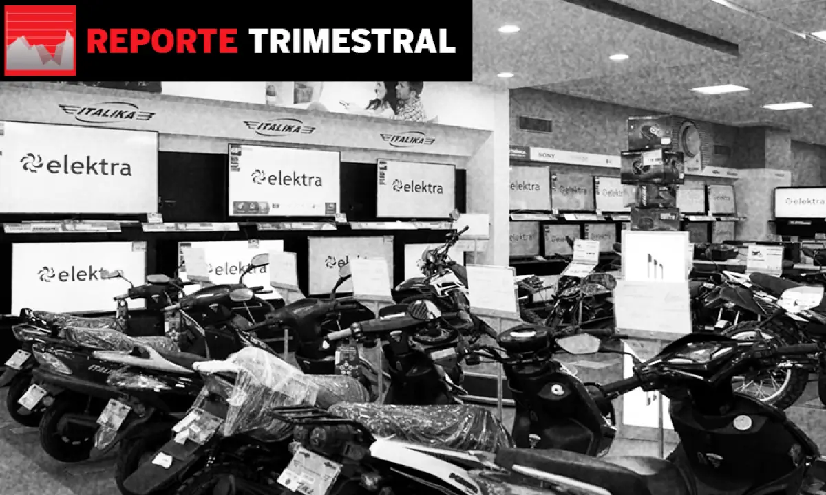 Foto del interior de una tienda elektra.
