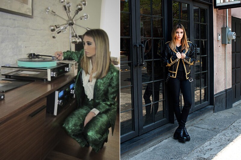 Su estilo se asemeja a los looks de los años 70, un estilo chic y brillante.