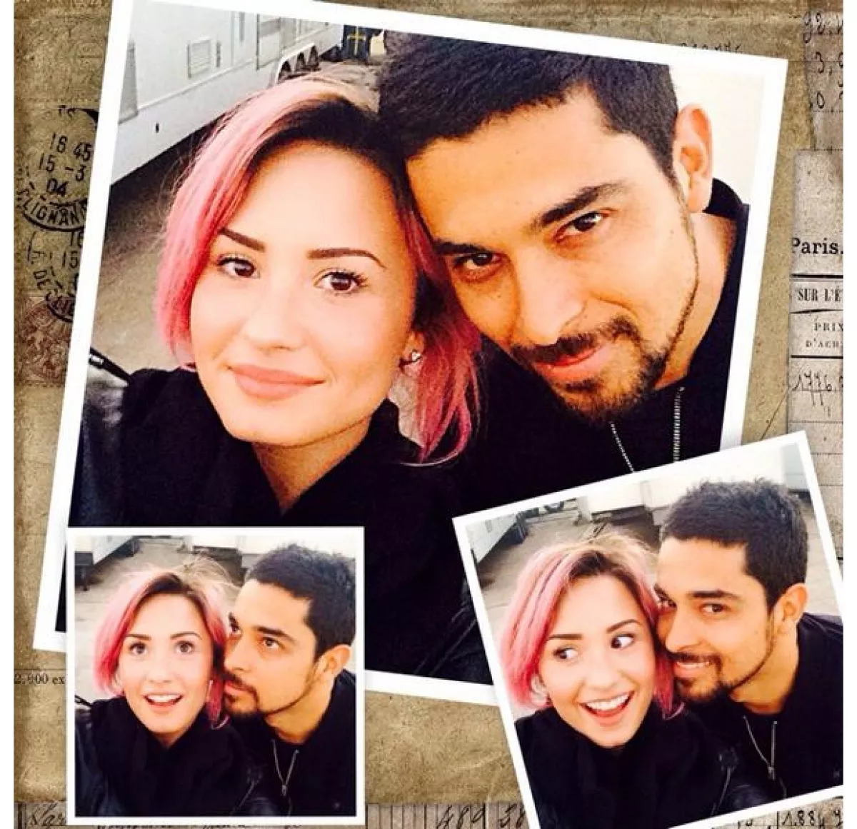 La imagen que compartió Demi junto a Wilmer para felictarlo por su cumpleaños a fines de enero pasado.