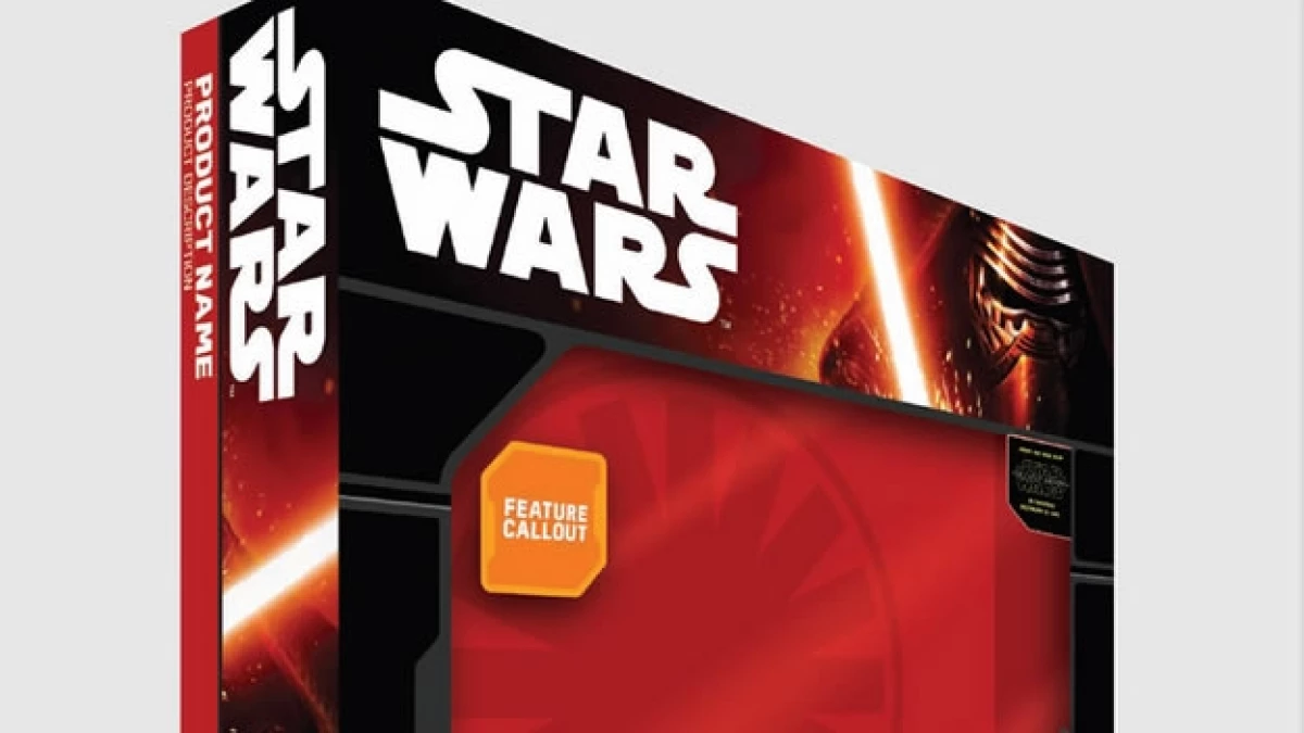 Uno de los nuevos productos de la nueva película de 'Star Wars' tendrá una caja como estas, informó Disney