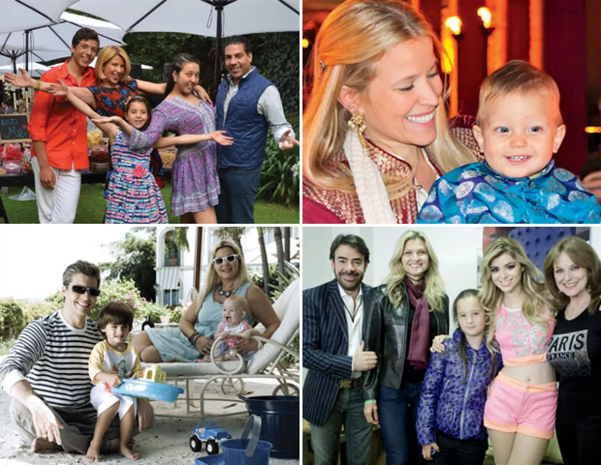 Beatriz Pasquel con su familia; Jana Pasquel; Liliana Saad y Christian Magnani.