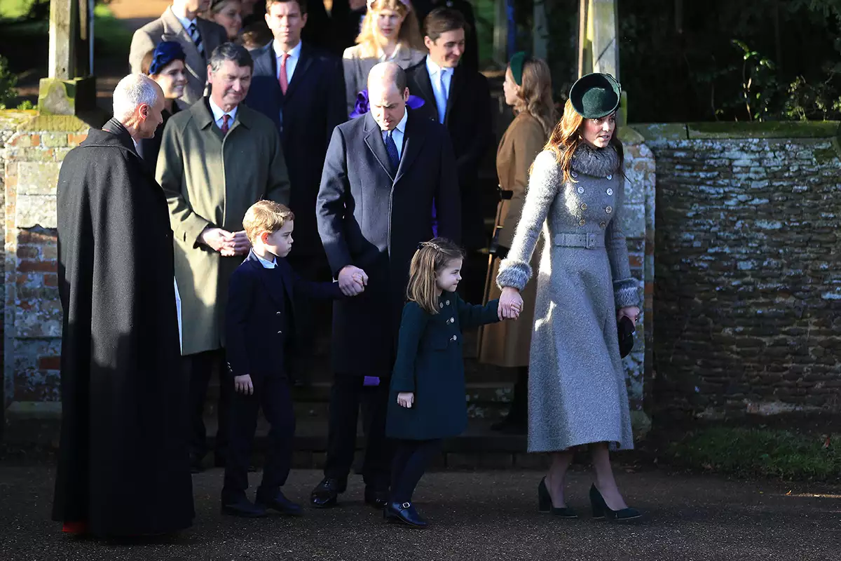 The Royal Family Attend Church On Christmas Day