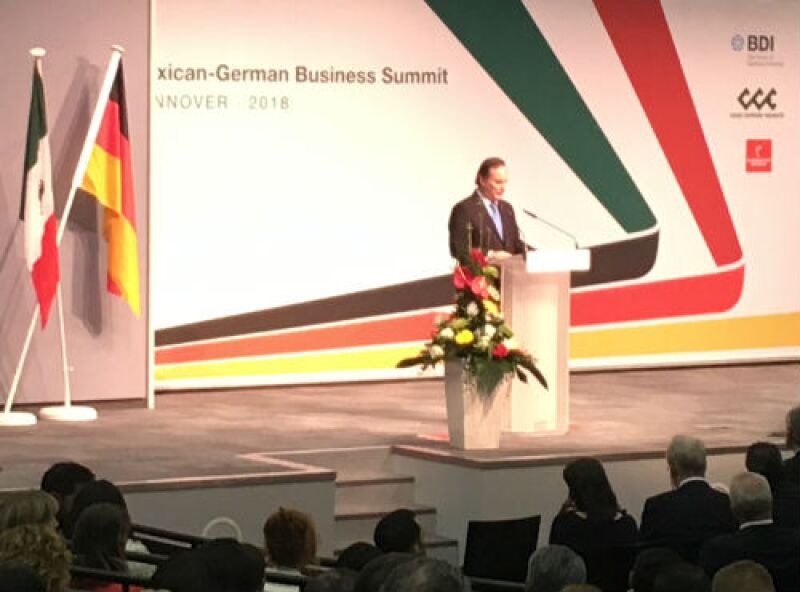 Juan Pablo Casta��n, l�der del CCE, en la feria Hannover Messe 2018