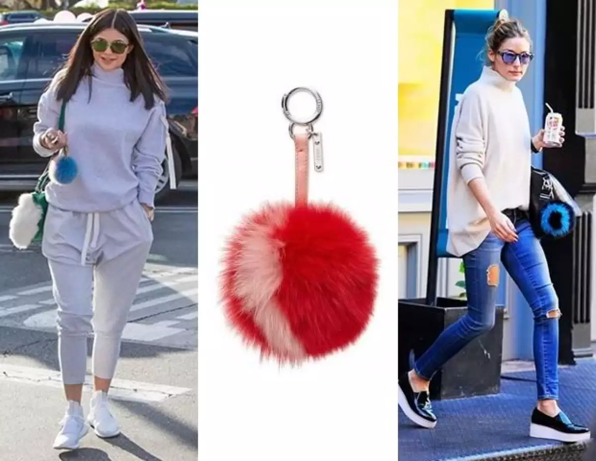 El pom pom de Fendi se ha convertido en un must para las celebs. Aquí Kylie y Olivia Palermo con una de estas piezas.
