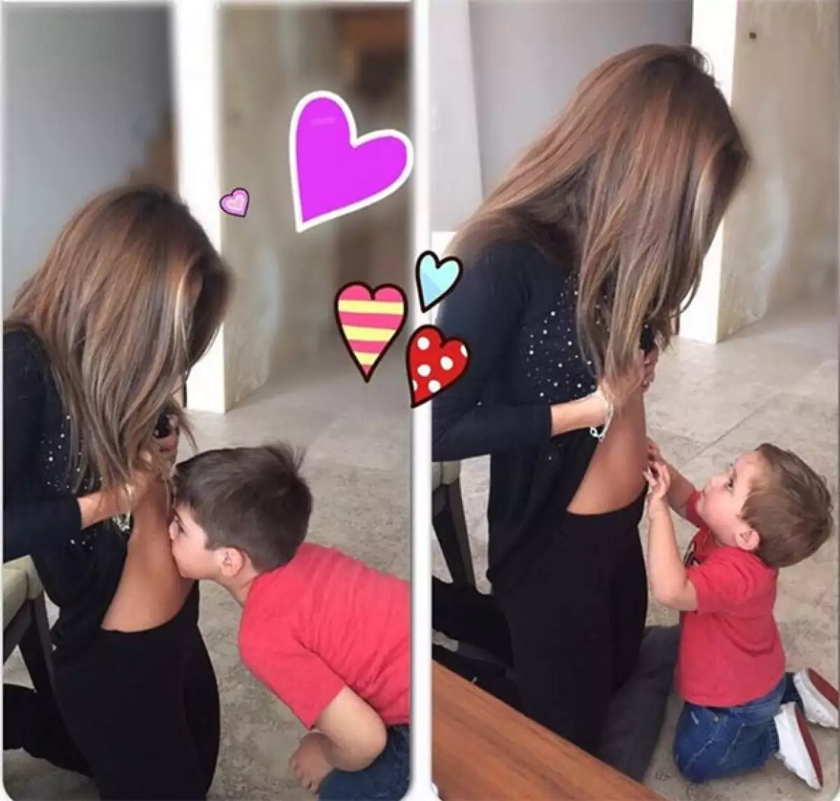 Santi y Pato están felices que tendrán un primo con quien jugar.