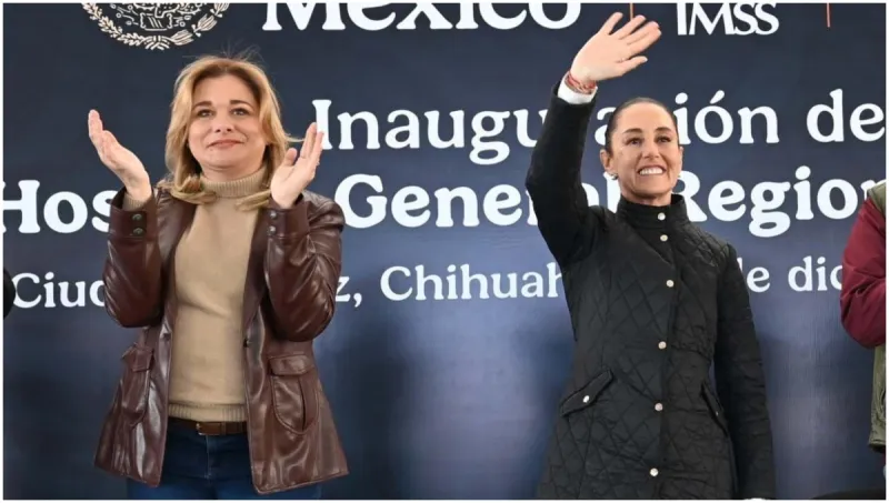 En la imagen, del lado izquierdo la gobernadora Marú Campos y del lado derecho, la presidenta Claudia Sheinbaum.