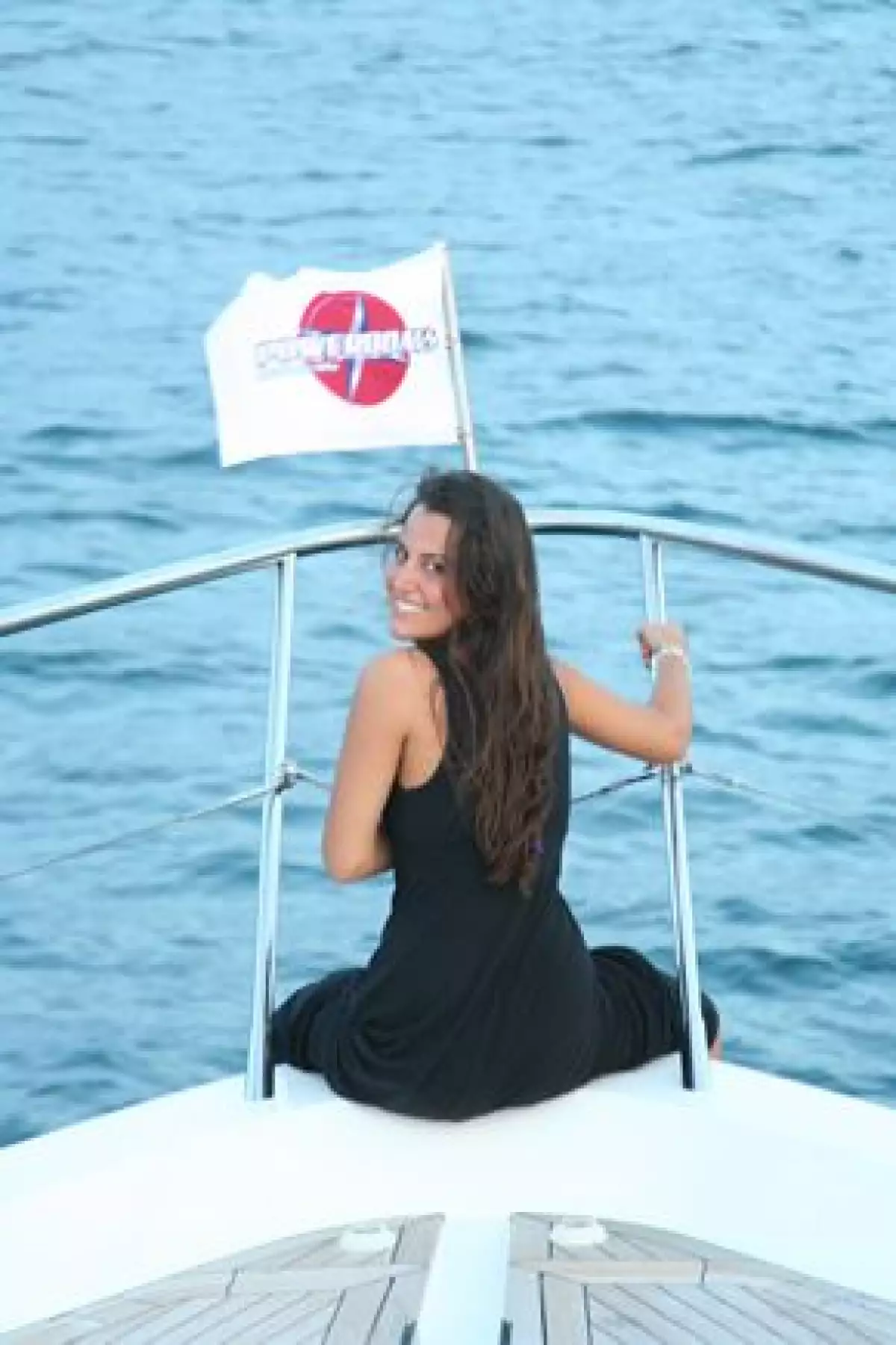 Natalia Padilla disfrutó de la brisa del mar durante el recorrido.