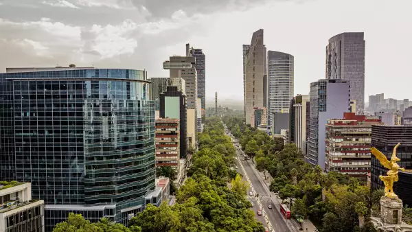 Aerial view of Mexico City