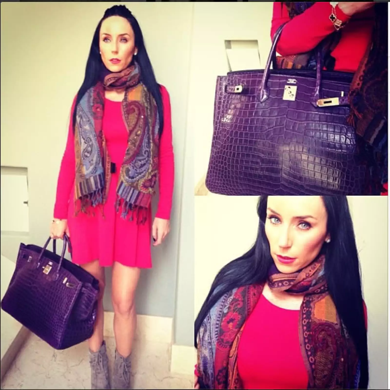 Lo que hace más especial a esta bolsa es el color púrpura.