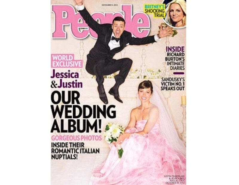 Jessica Biel se casó de rosa.