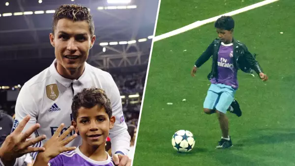 CR7 y su hijo.