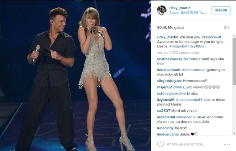 Ricky Martin fue la estrella de la noche en el concierto de Miami de Taylor Swift.