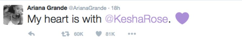 Ariana se mostró a favor de la cantante.