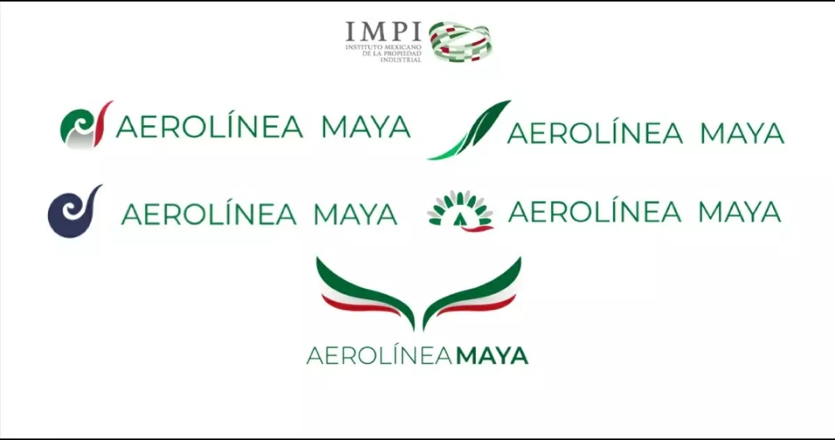 Los 5 logos que registró el gobierno para la nueva Aerolínea Maya
