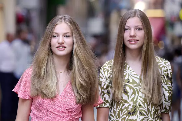 Spanish Royals Walk Through The Center Of Palma de Mallorca