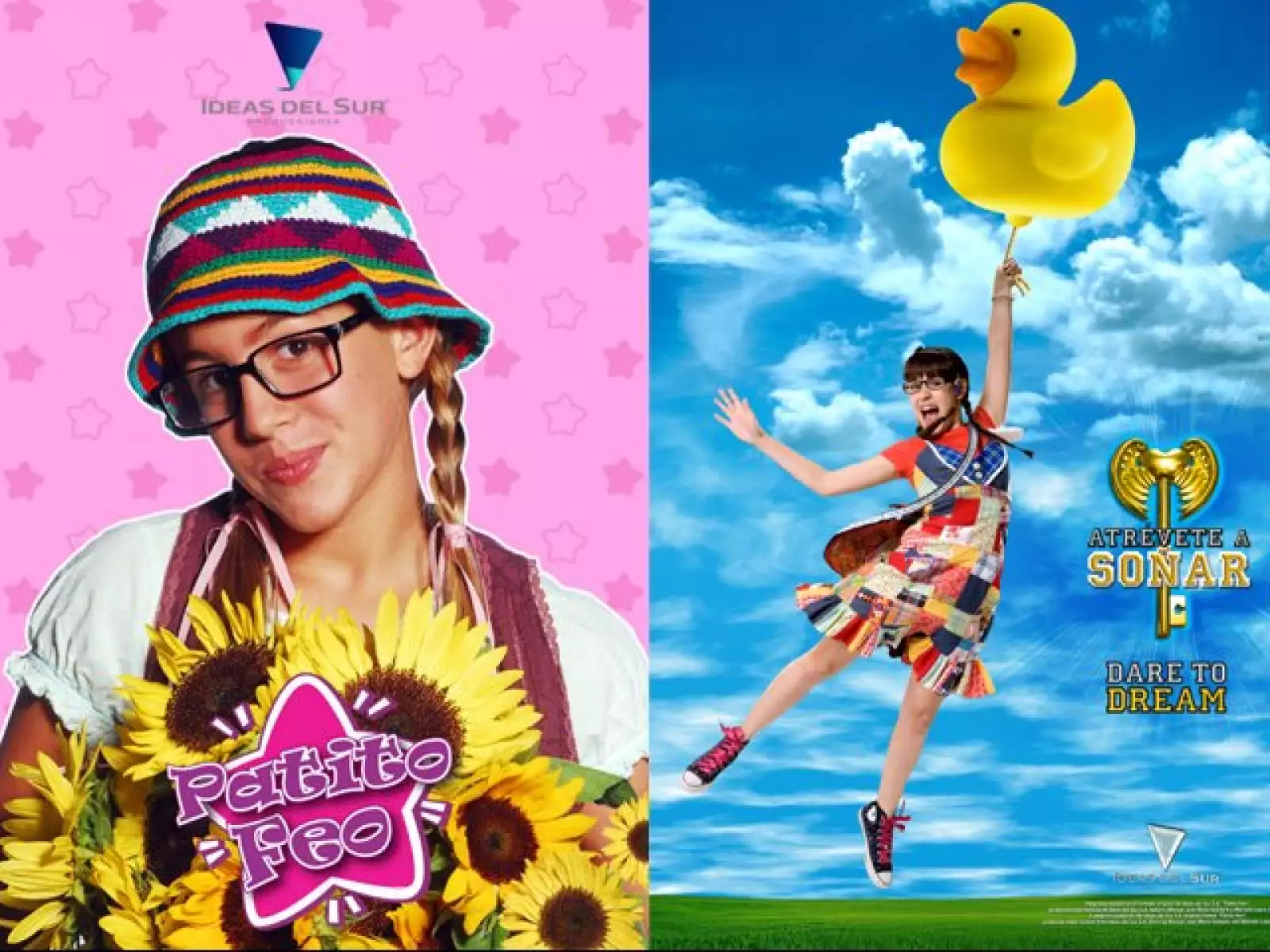 Laura Natalia Esquivel hizo el papel principal del original Patito feo argentino, en México Danna Paola protagonizó Atrévete a soñar.