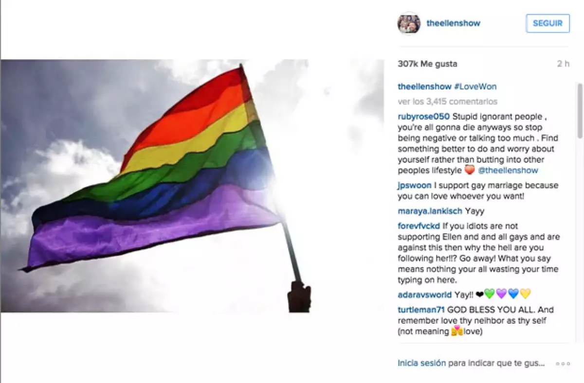 Ellen, al igual que otras celebridades, publicaron en su Instagram varias imágenes con discursos alentadores.