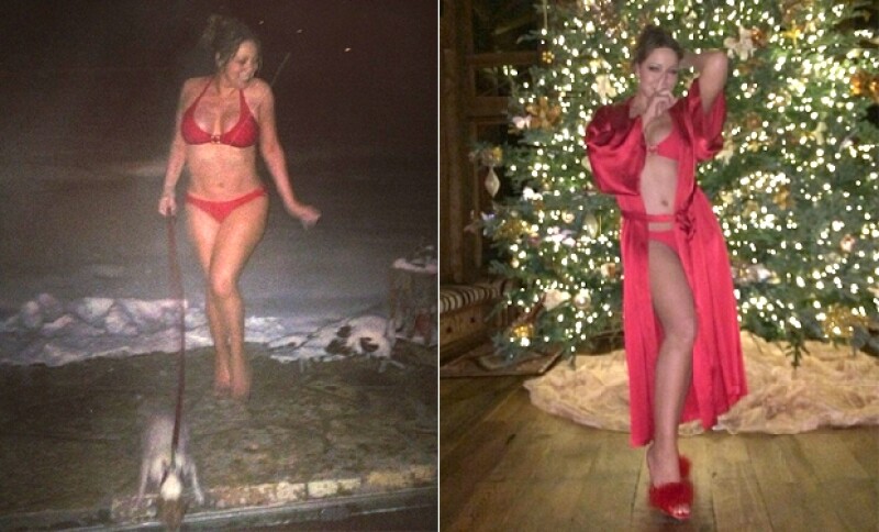 Mariah Carey no le tiene miedo al frío de invierno y lo demuestra con esta fotografía.