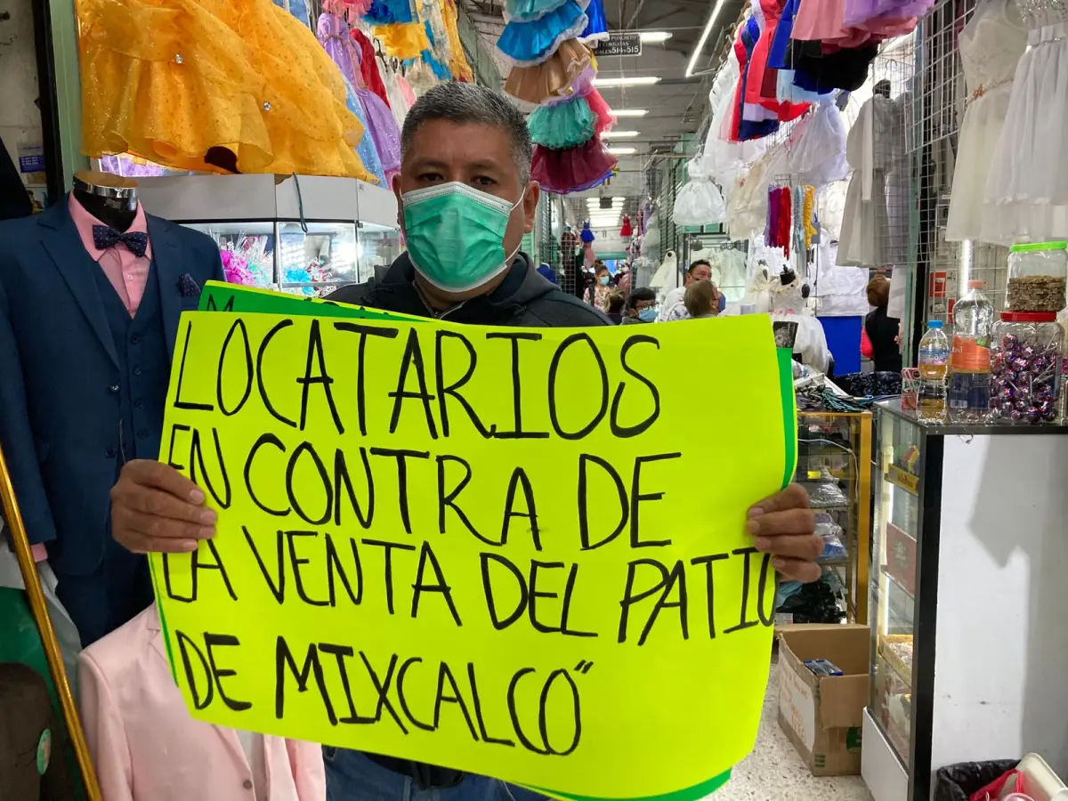 Manifestación mercado Mixcalco