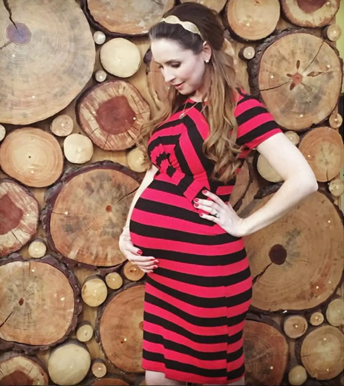 Embarazo fashionista: Andrea con ocho meses y medio.