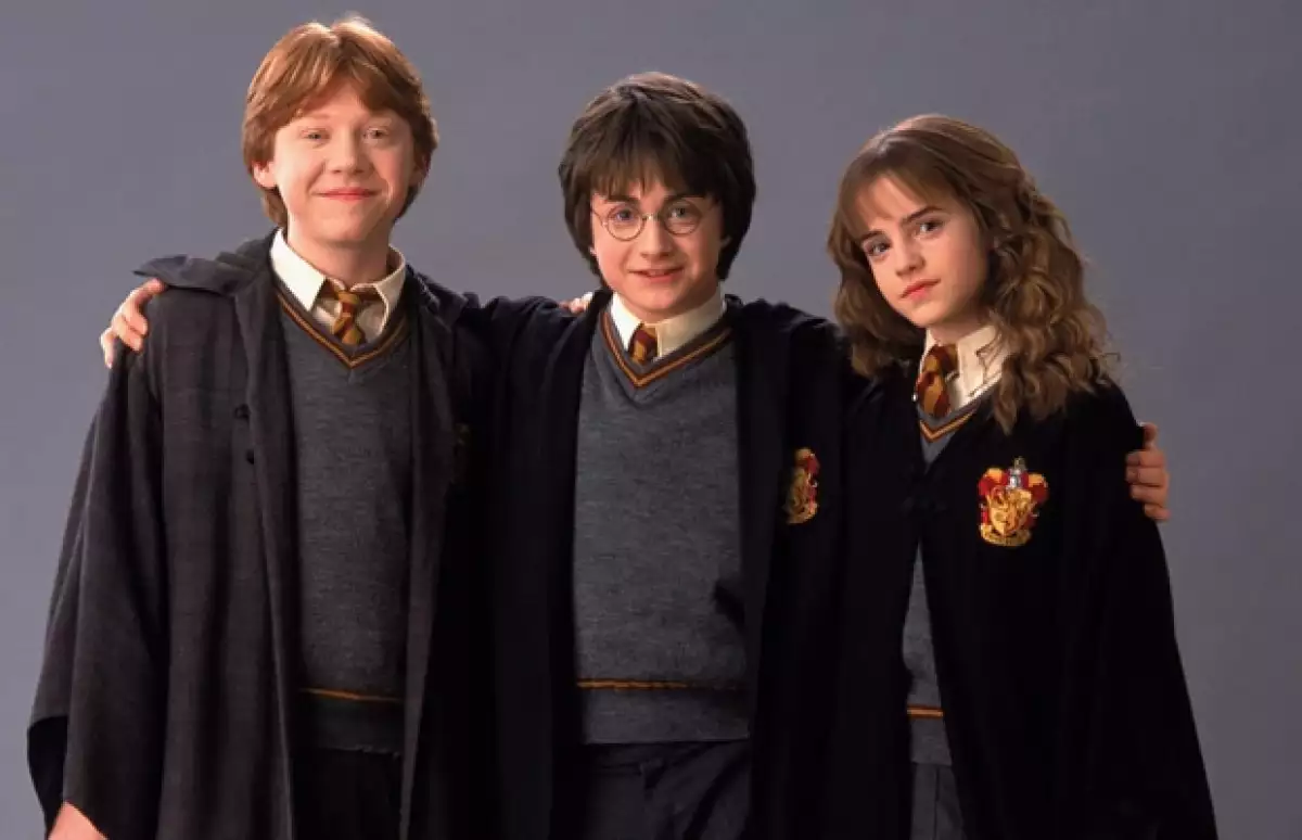 Así se veían Ron Weasley, Harry Potter y Hermione Granger en la segunda película.