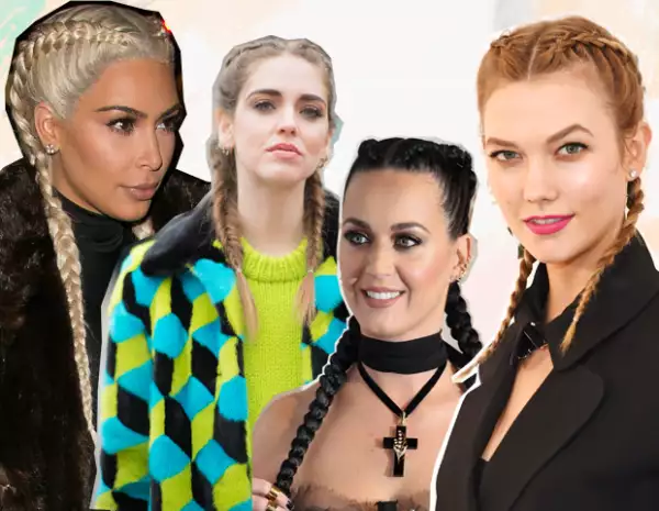 Kim Kardashian, Chiara Ferragni, Katy Perry y Karlie Kloss, rockean el estilo clásico de hacer las double braids.