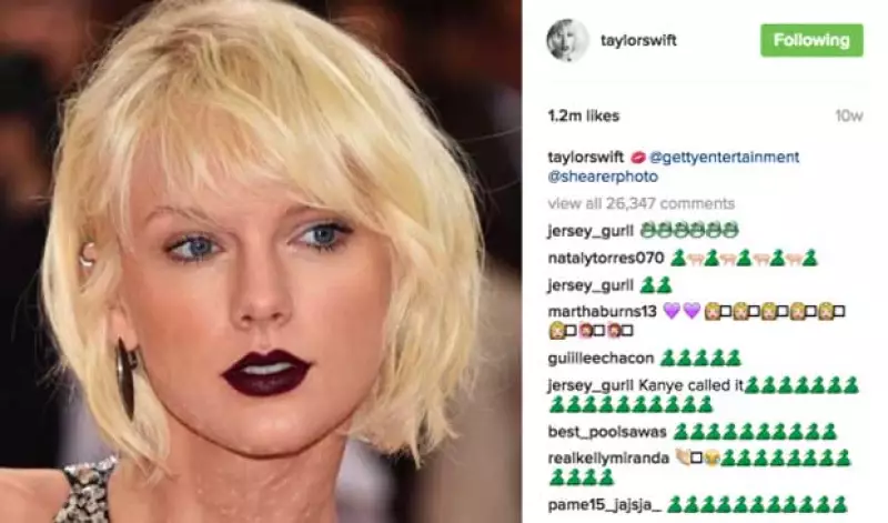 Después de que cientos de emojis con la figura de una serpiente fueran borrados, el internet se pregunta si la cantante no conspira con Instagram para eliminar cualquier comentario en su contra.