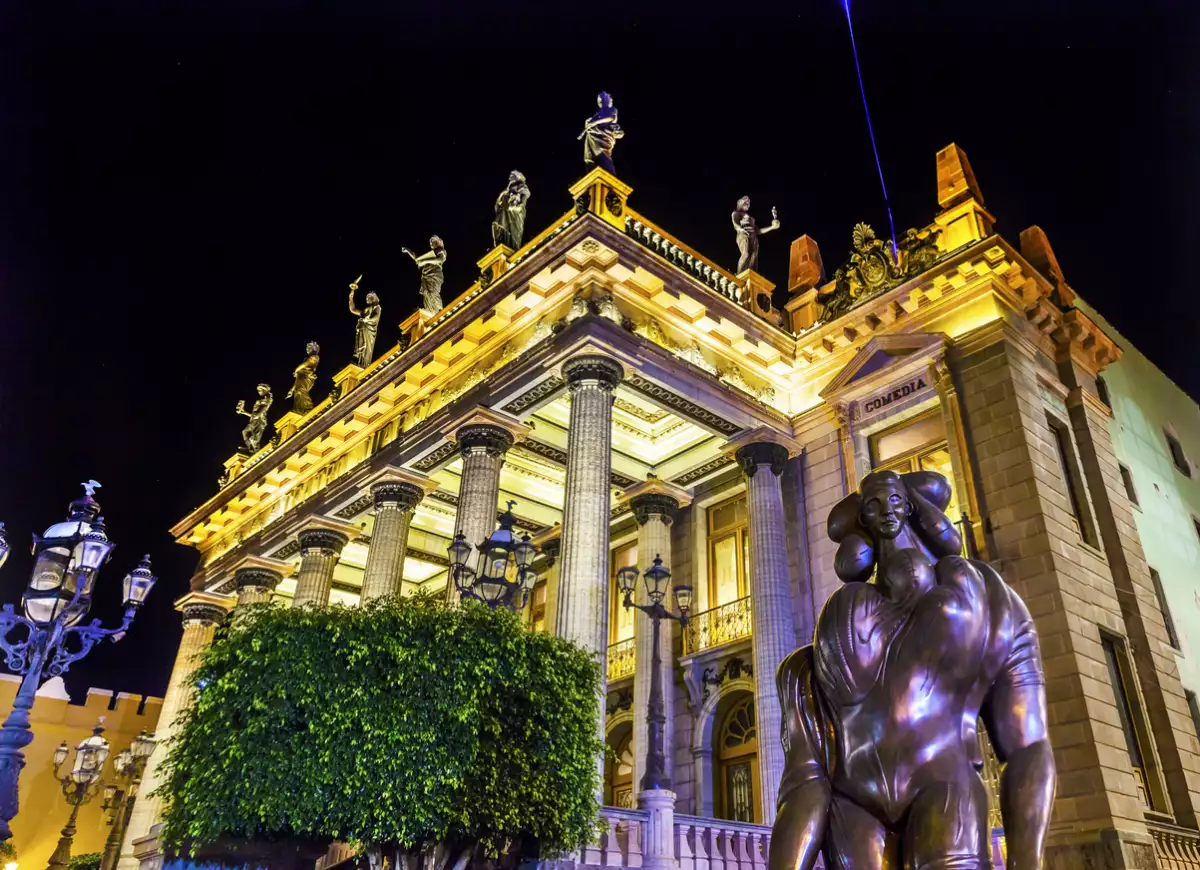Juarez Theater Statues Guanajuato Mexico