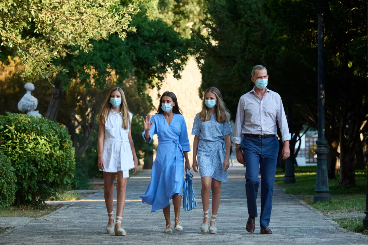 Spanish Royals Visit The Interpretation Center Of 'Sierra De Tramuntana' And The Lluc Sanctuary