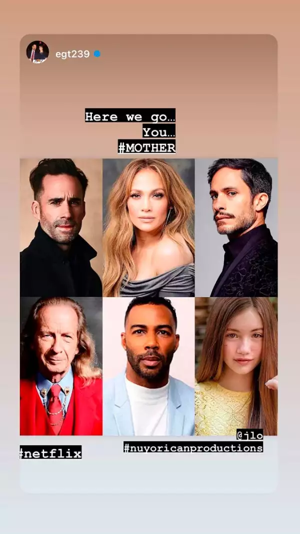 JLo presumió orgullosa al elenco de su nueva cinta en redes sociales.