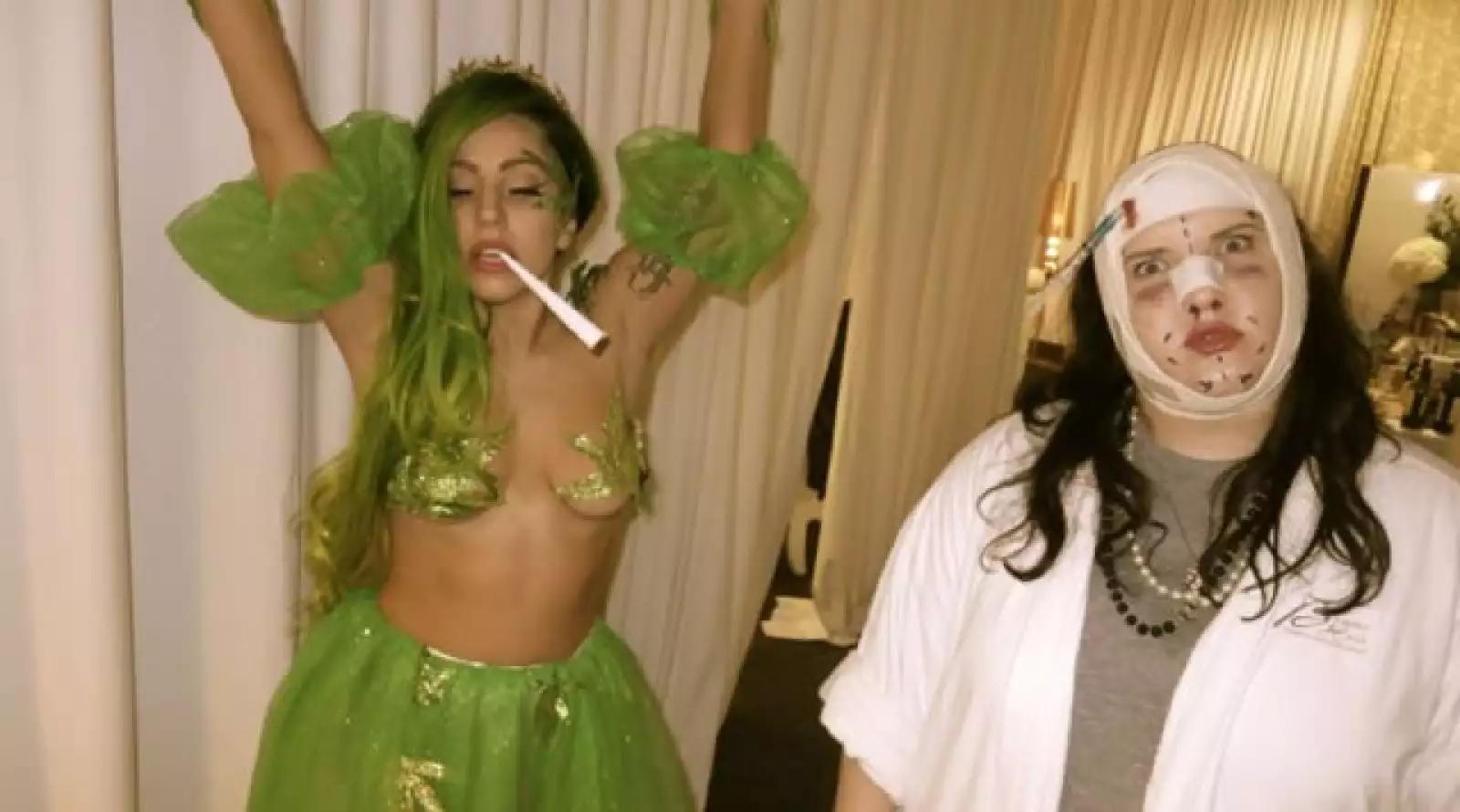 Lady Gaga, guapa, sensual y muy provocativa.