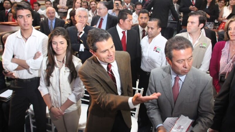 Peña Nieto en San Luis Potosí durante un foro de seguridad