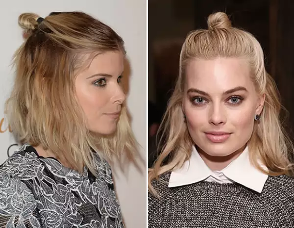 Kate Mara y Margot Robbie son fanáticas del half bun.