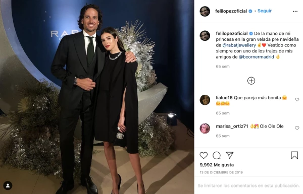 Feliciano López y Sandra Gago