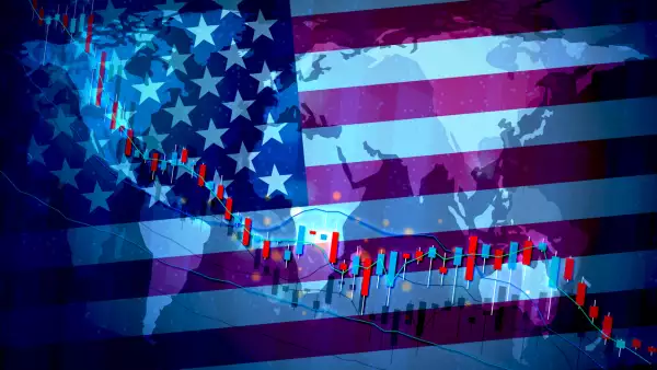 US Economy Global Market Background Design Chart Material graph illustration image