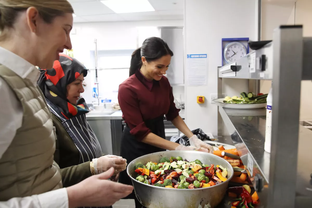 The Duchess Of Sussex Visits The Hubb Community Kitchen