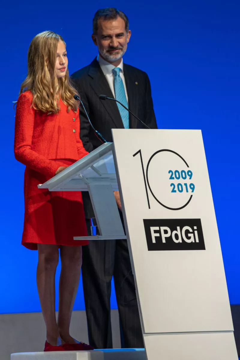 Princesa Leonor y el rey Felipe VI